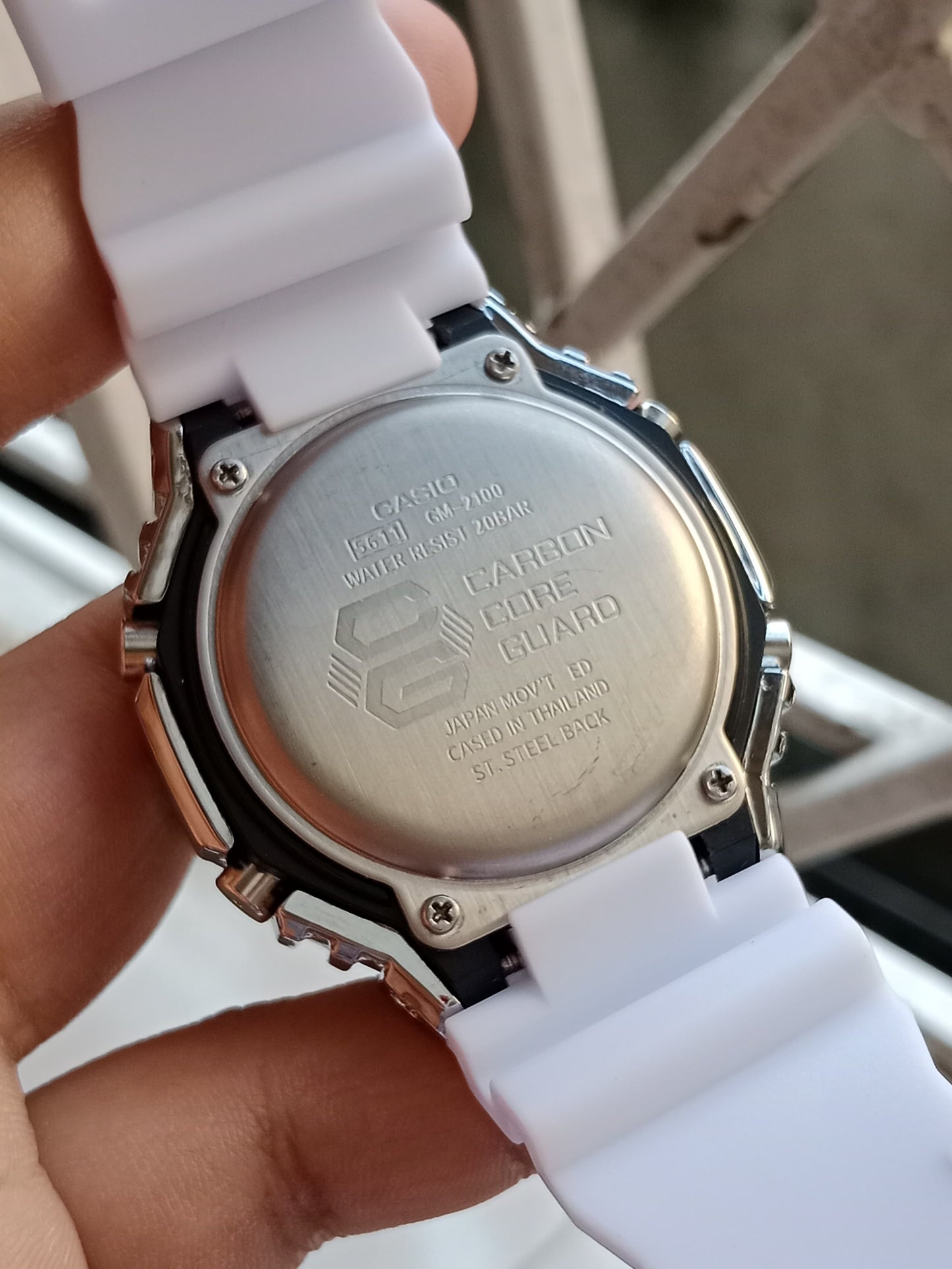 Casio G-Shock Metal Semi AAA Grade - Ash Dial White Strap