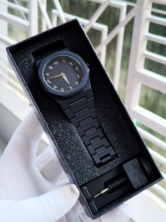 Arabic Aura Dial - Silver Black Dial