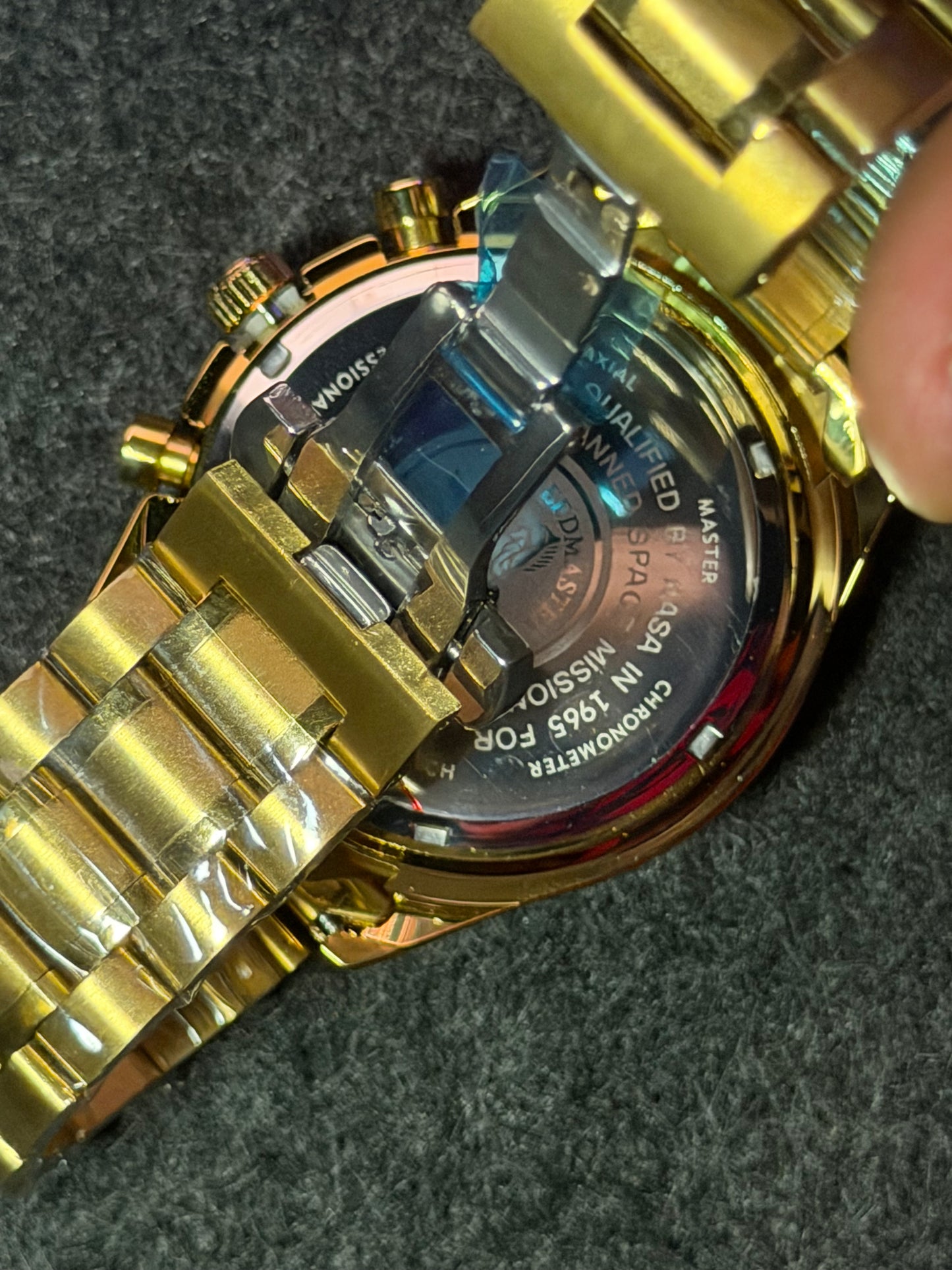 Omega Speedmaster Chronograph Watch - Golden Black