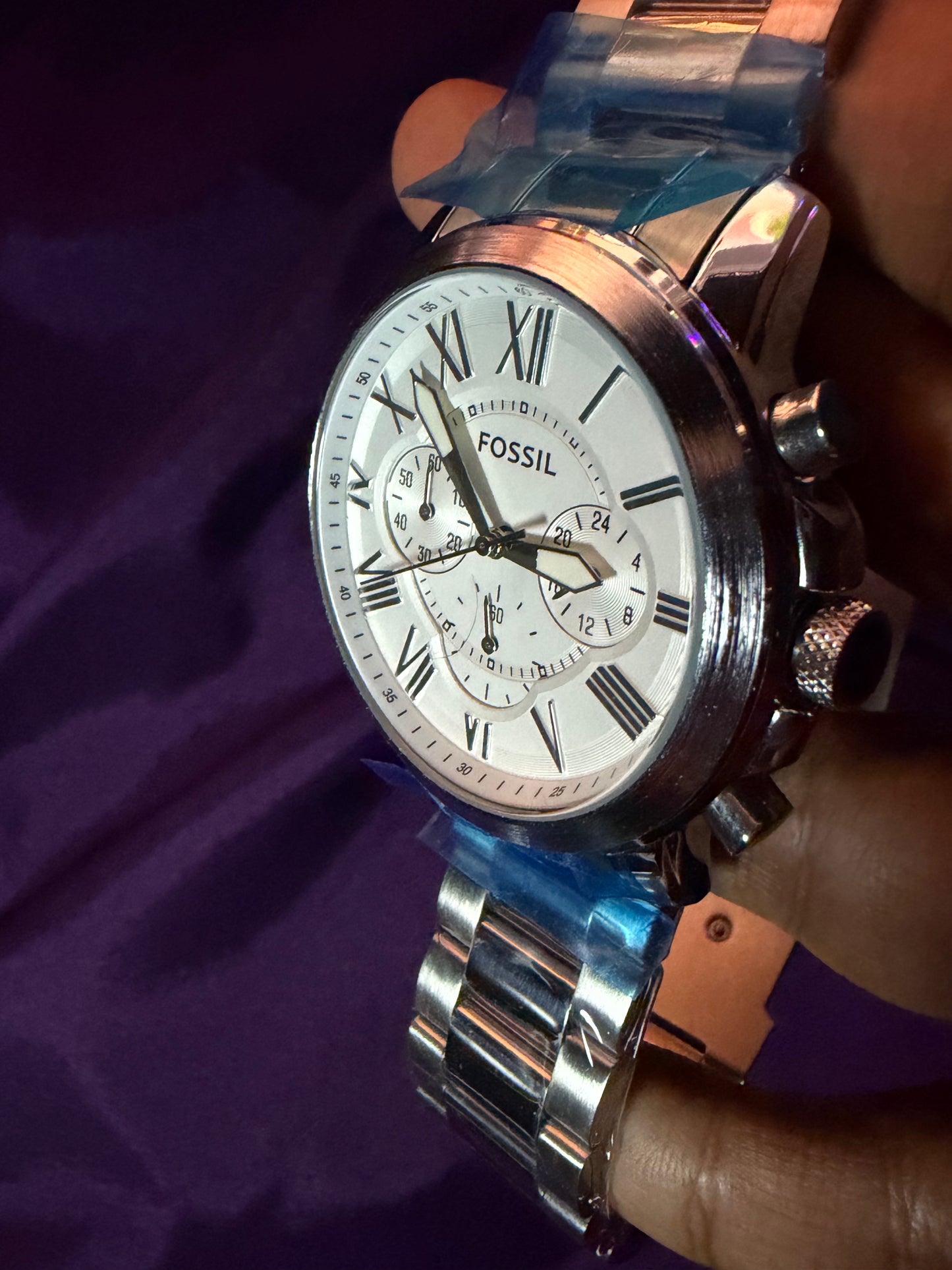 Fossil White Dial Chronograph AA grade