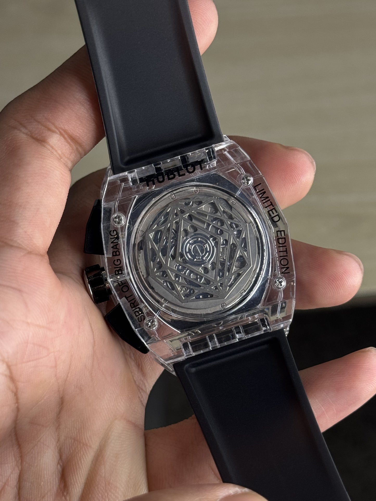 Hublot Sang Bleu Sapphire Transparent Black Edition