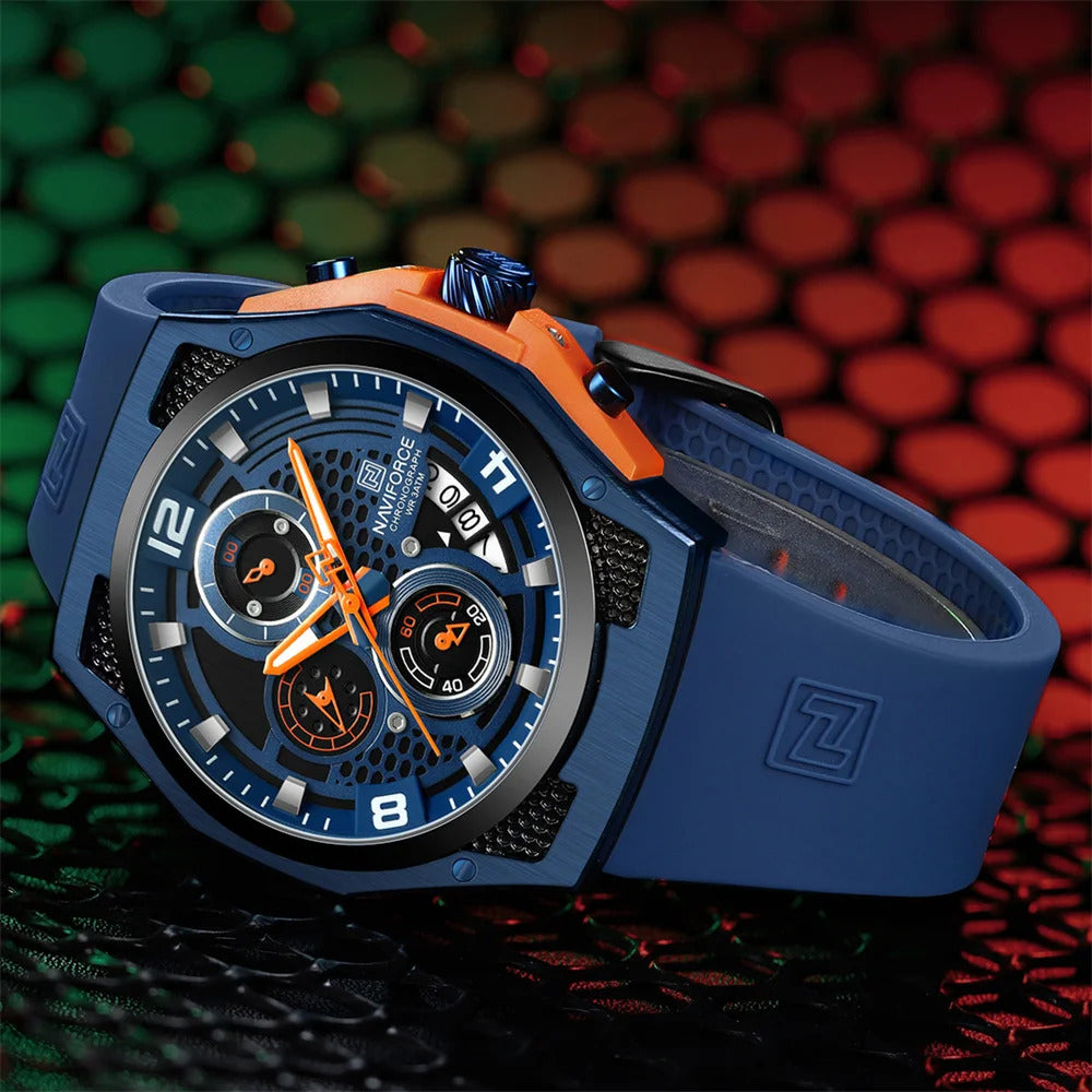 Naviforce 8051 - Blue Dial Chronograph