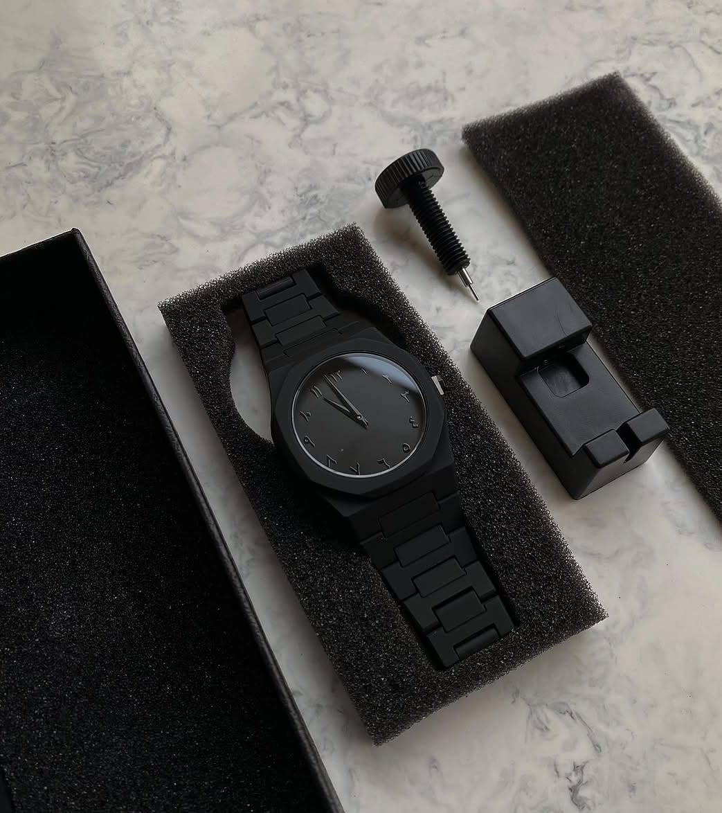 Arabic Aura Dial - Full Black Dial