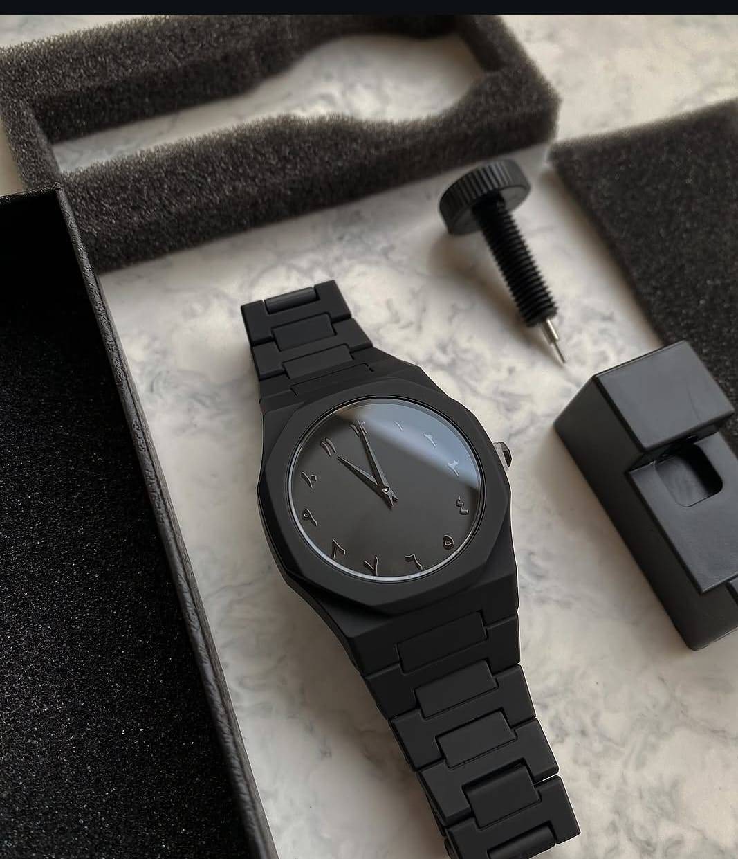 Arabic Aura Dial - Full Black Dial