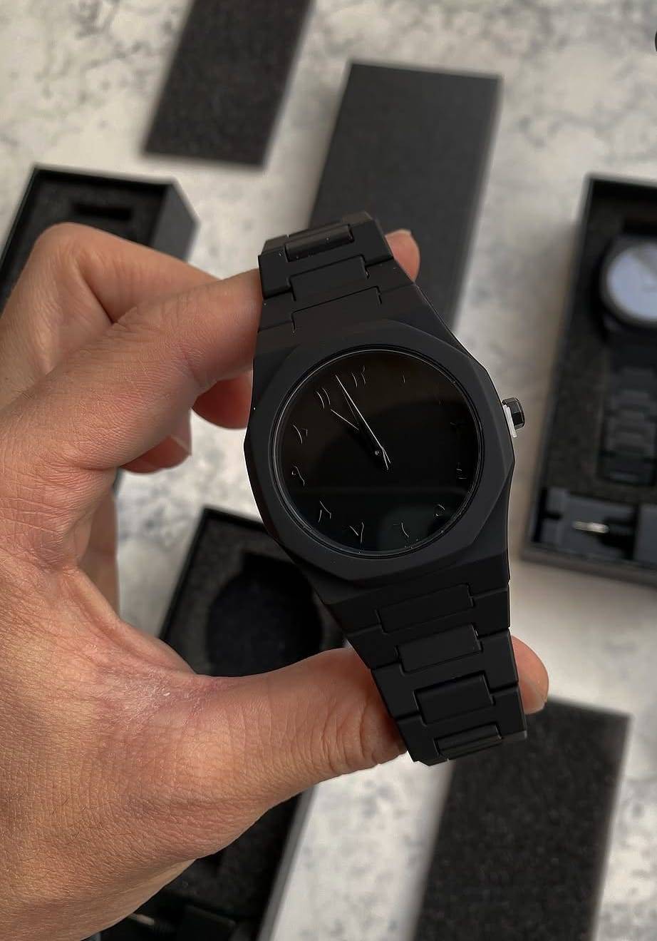 Arabic Aura Dial - Full Black Dial