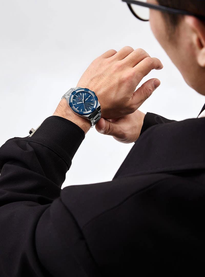 Naviforce 9218 - Silver Blue Dial Stainless Steel