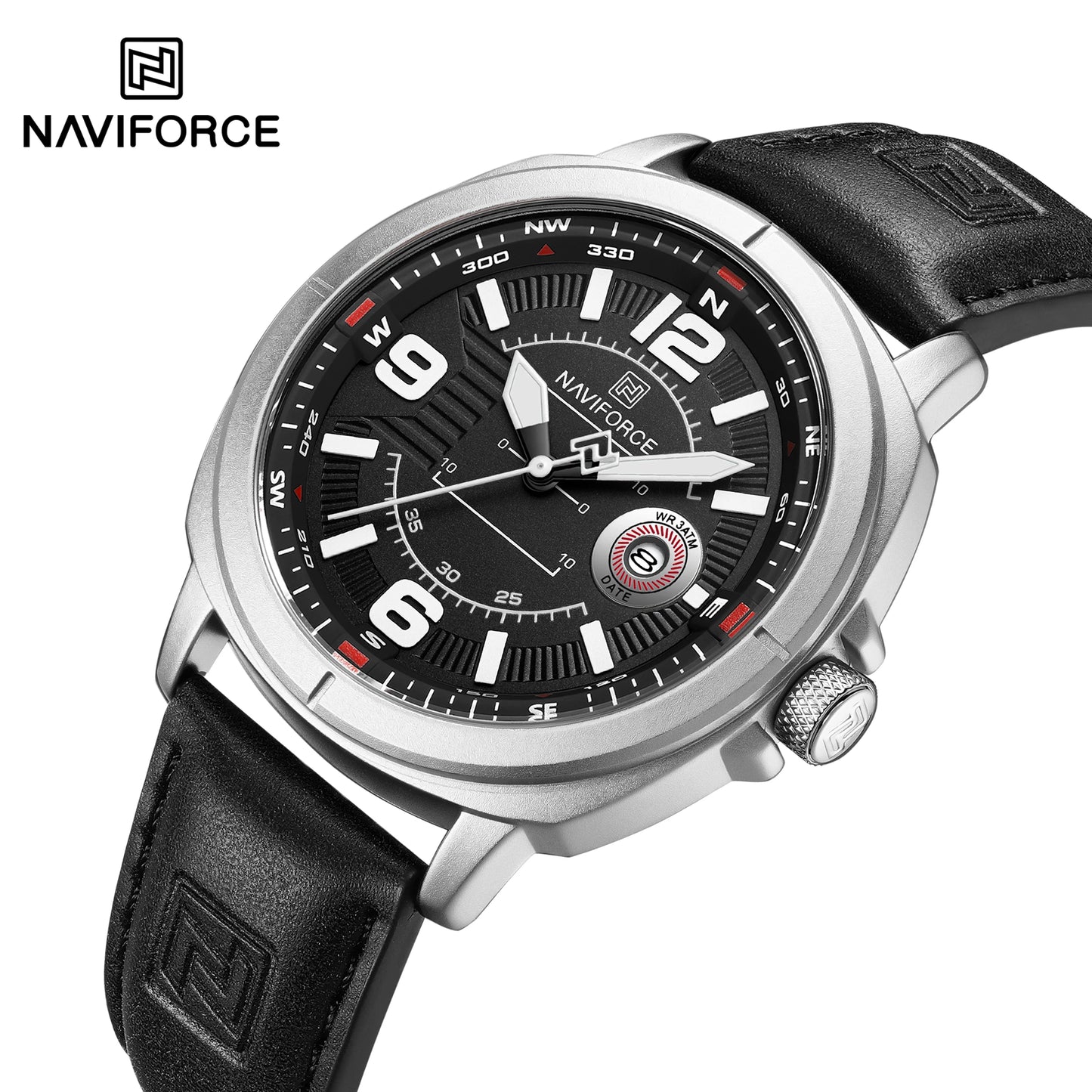 Naviforce 8078 - Silver Black