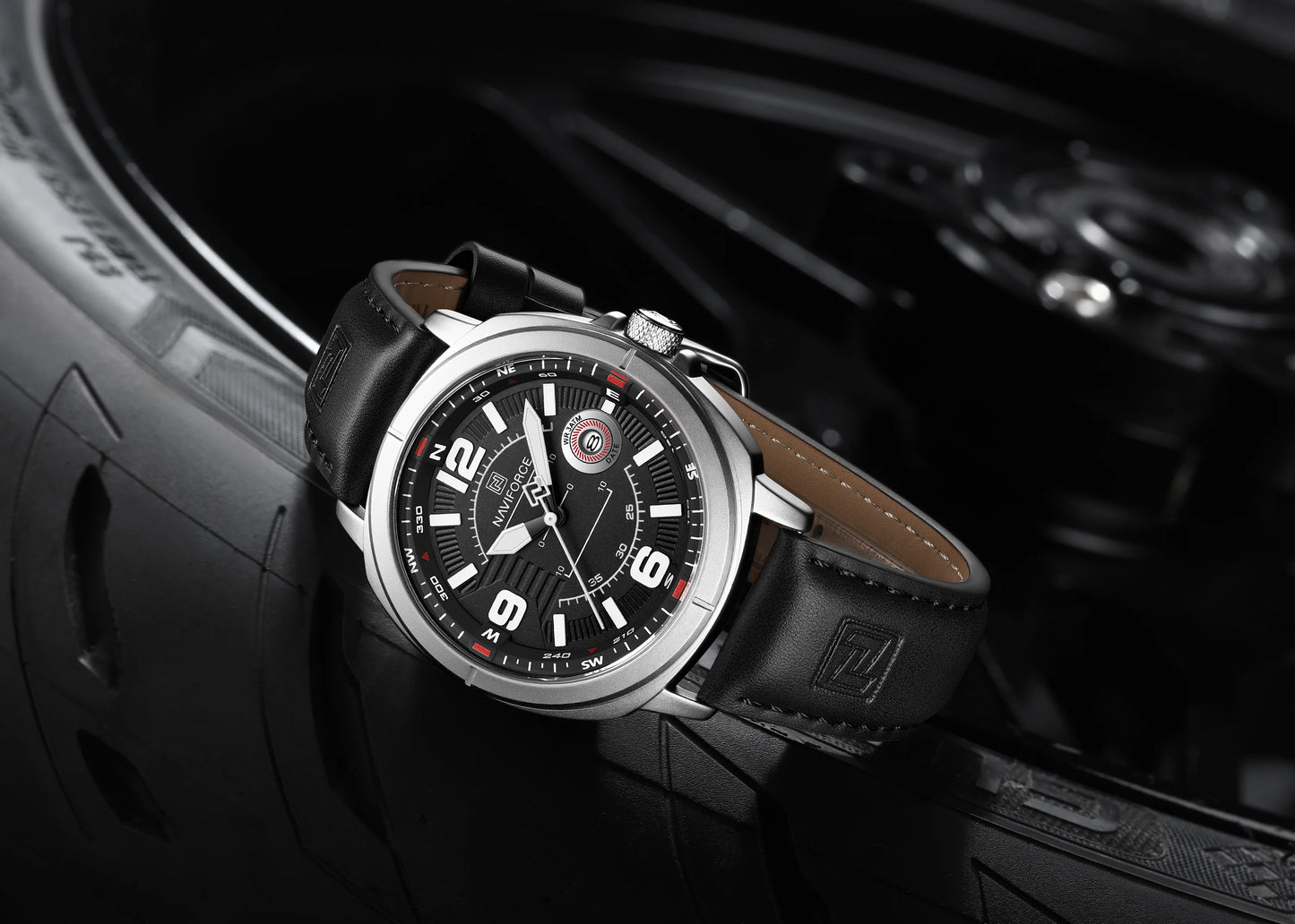 Naviforce 8078 - Silver Black