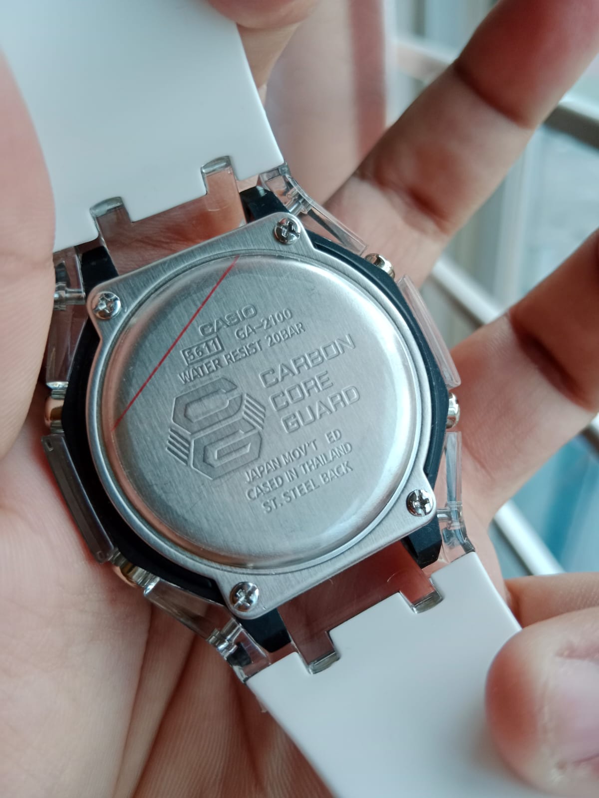 Casio G-Shock Transparent Semi AAA Grade - White Strap Black Dial