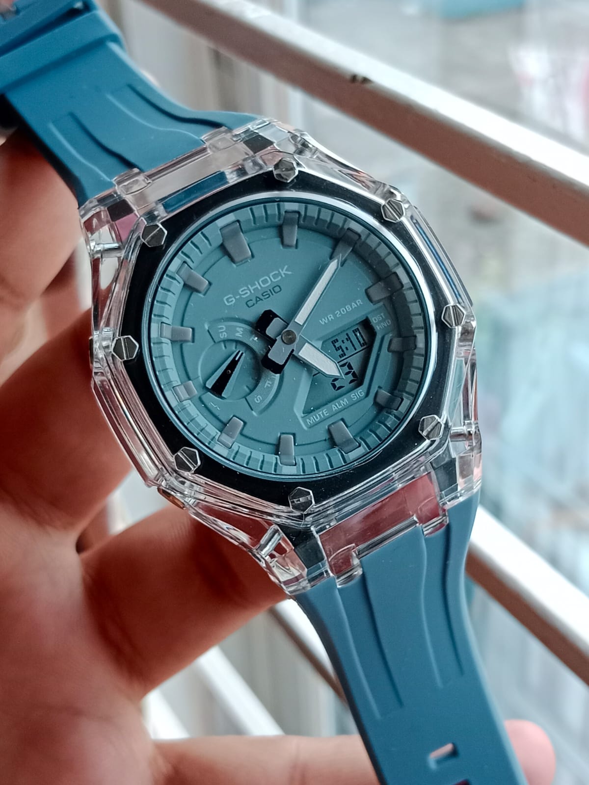 Casio G-Shock Transparent Semi AAA Grade - Blue Strap