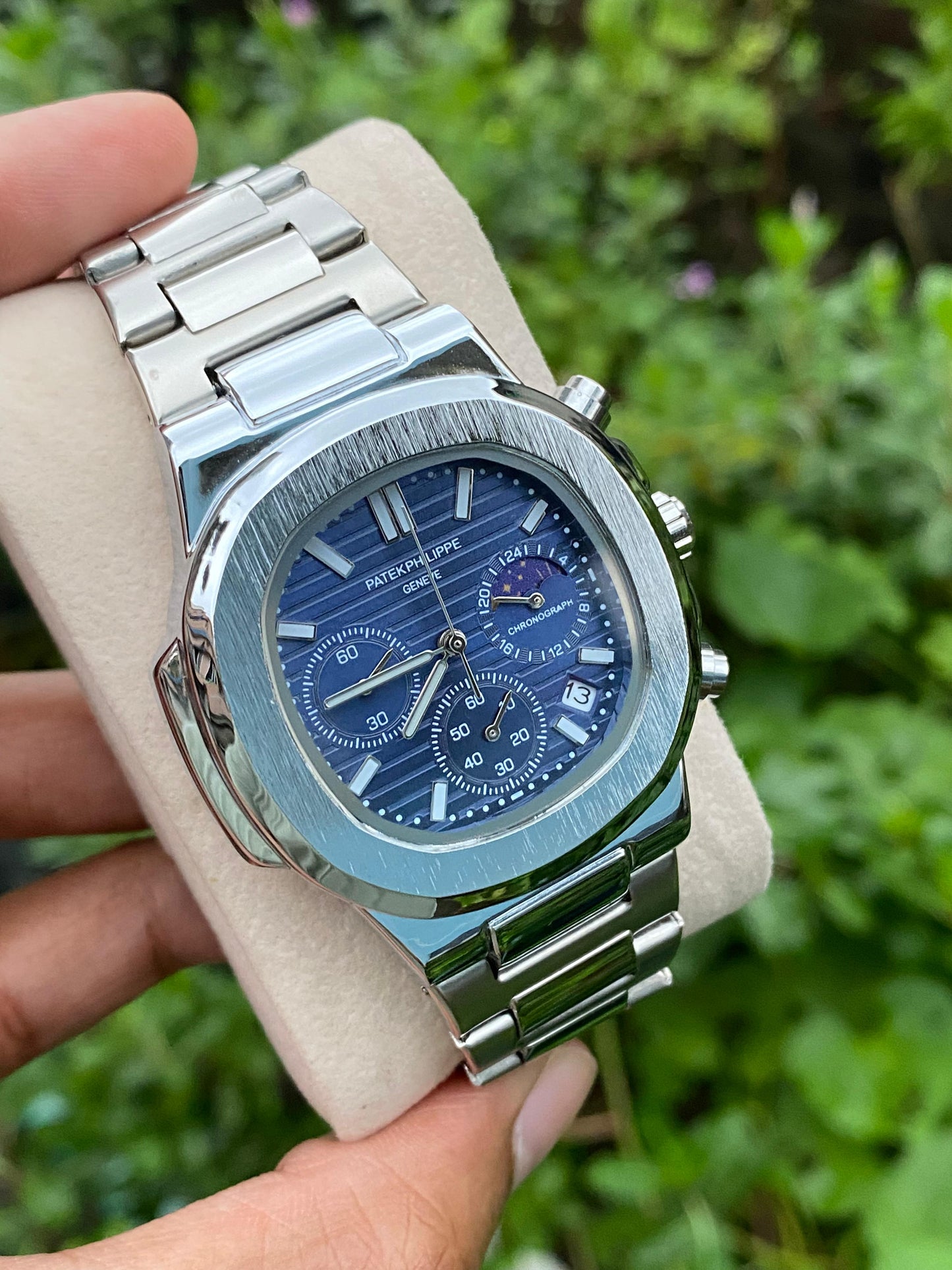 Patek Philippe Nautilus Perpetual AA Grade Chronograph - Blue Dial