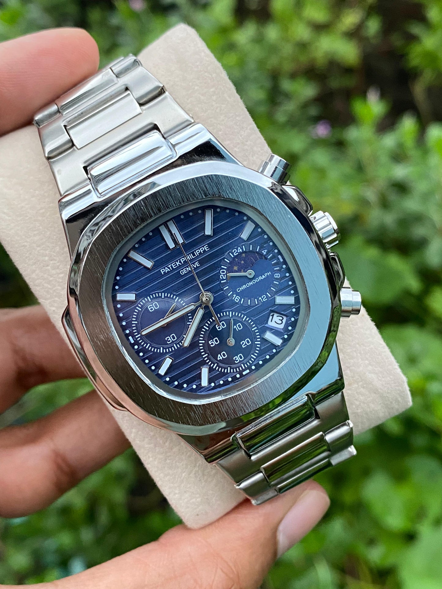 Patek Philippe Nautilus Perpetual AA Grade Chronograph - Blue Dial