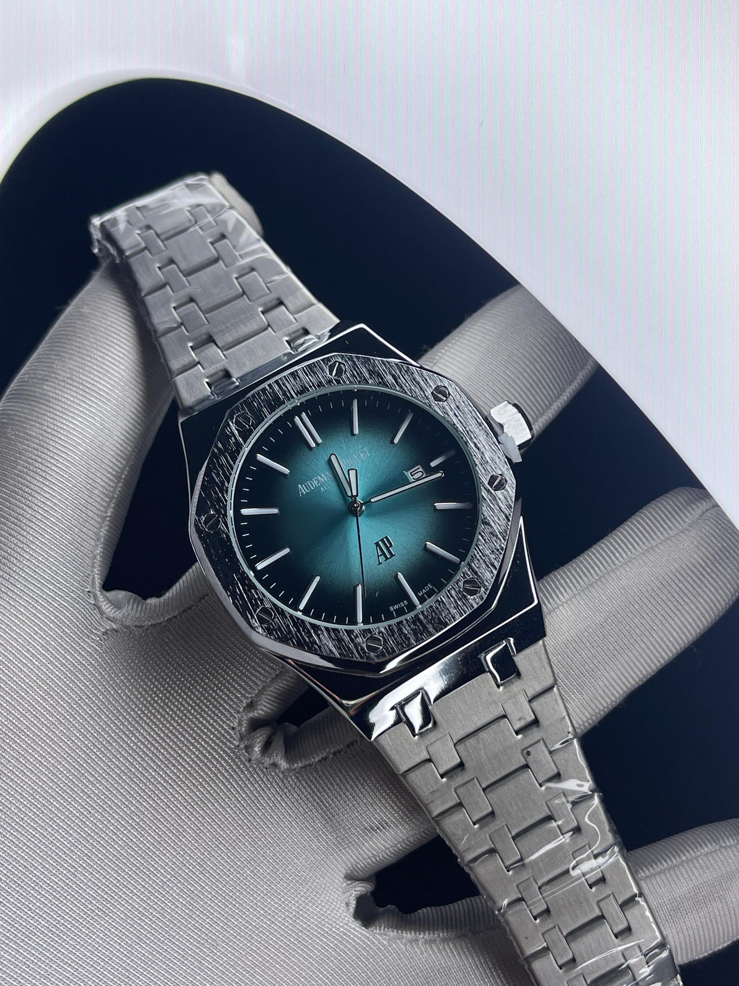 Audemars Piguet Royal Oak Simple Dial AA GRADE - Light Blue Dial