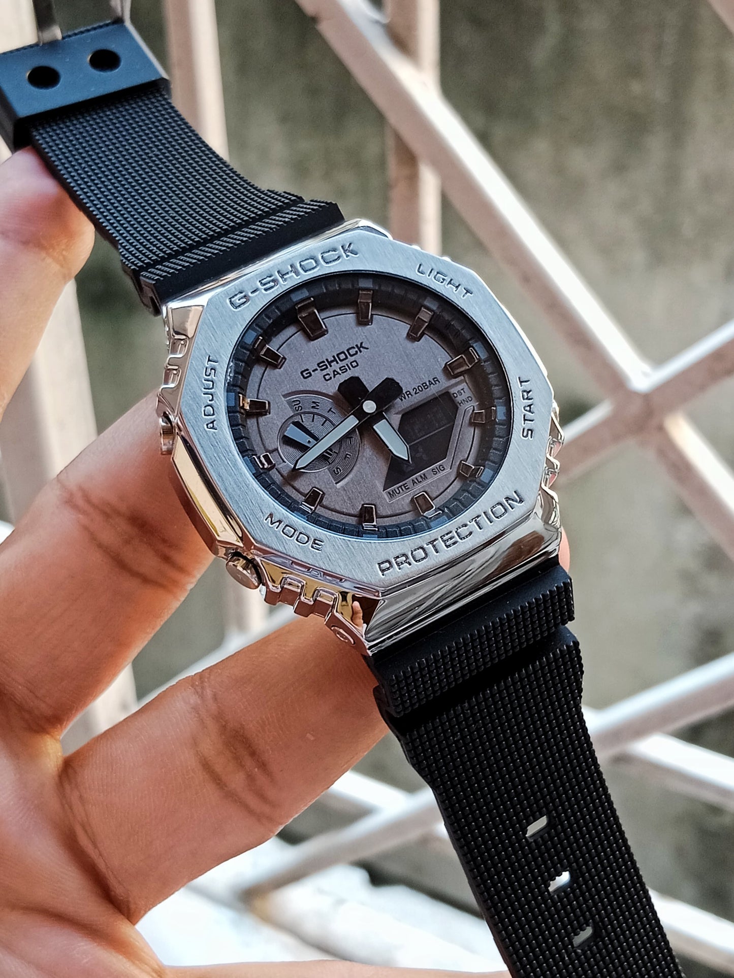 Casio G-Shock Metal Semi AAA Grade - Ash Dial Black Strap