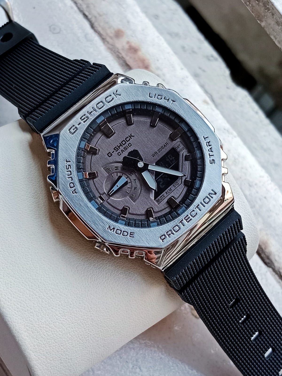 Casio G-Shock Metal Semi AAA Grade - Ash Dial Black Strap
