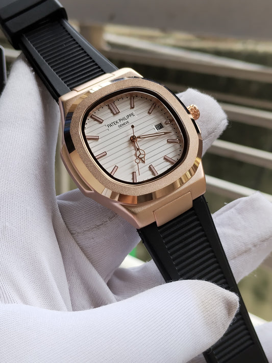 Patek Philippe Nautilus AA Grade - Rose Gold White Dial