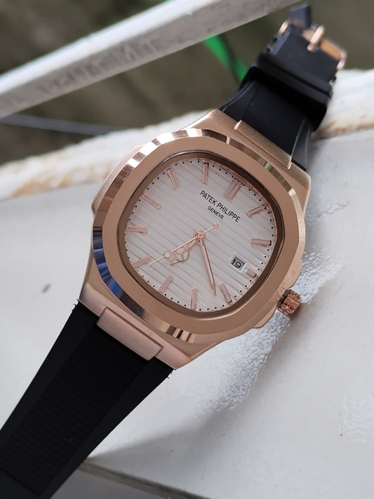 Patek Philippe Nautilus AA Grade - Rose Gold White Dial