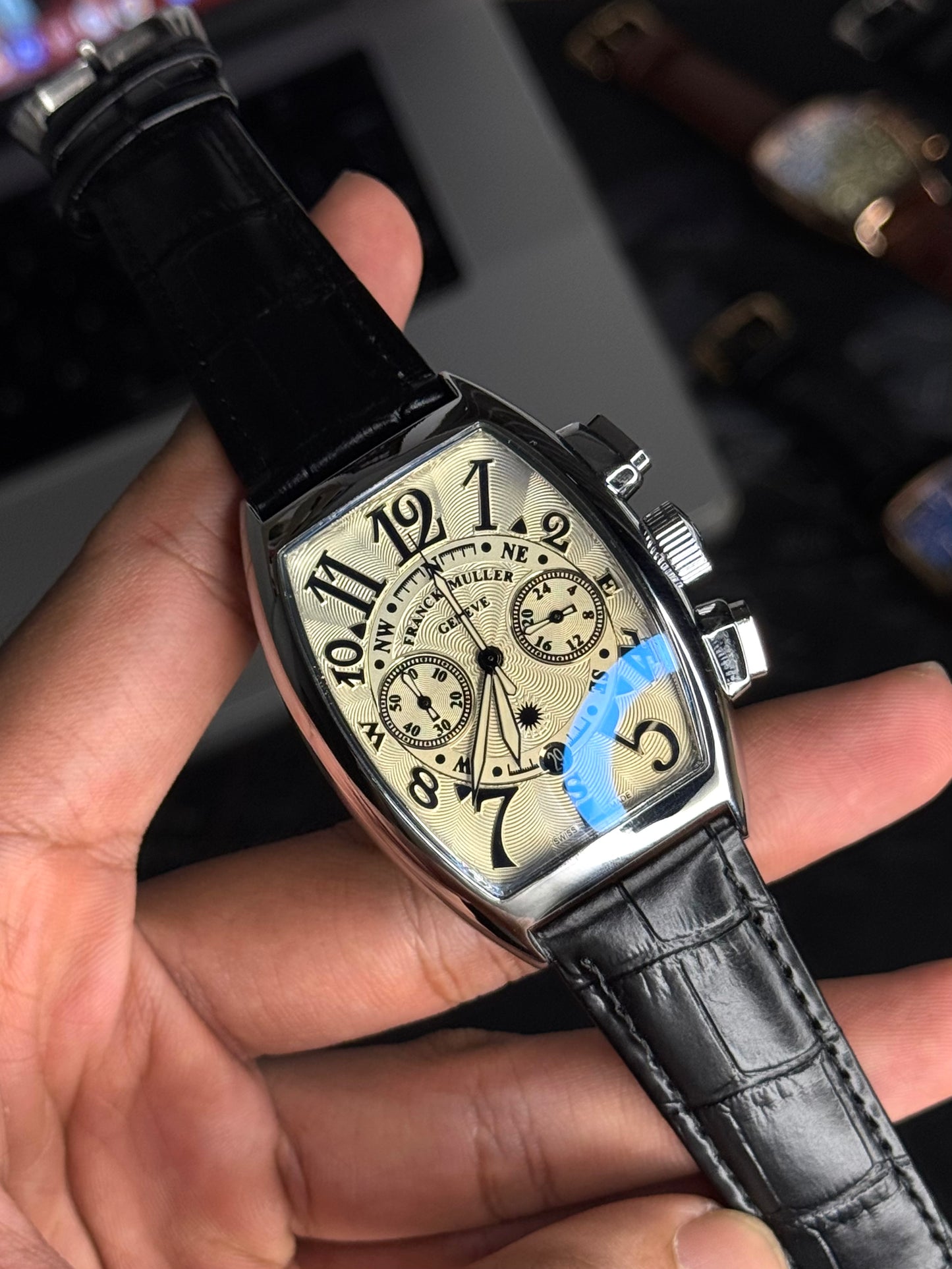 FRANCK MULLER Quartz Watch | FRM Watch 44 A - Black Leather Belt