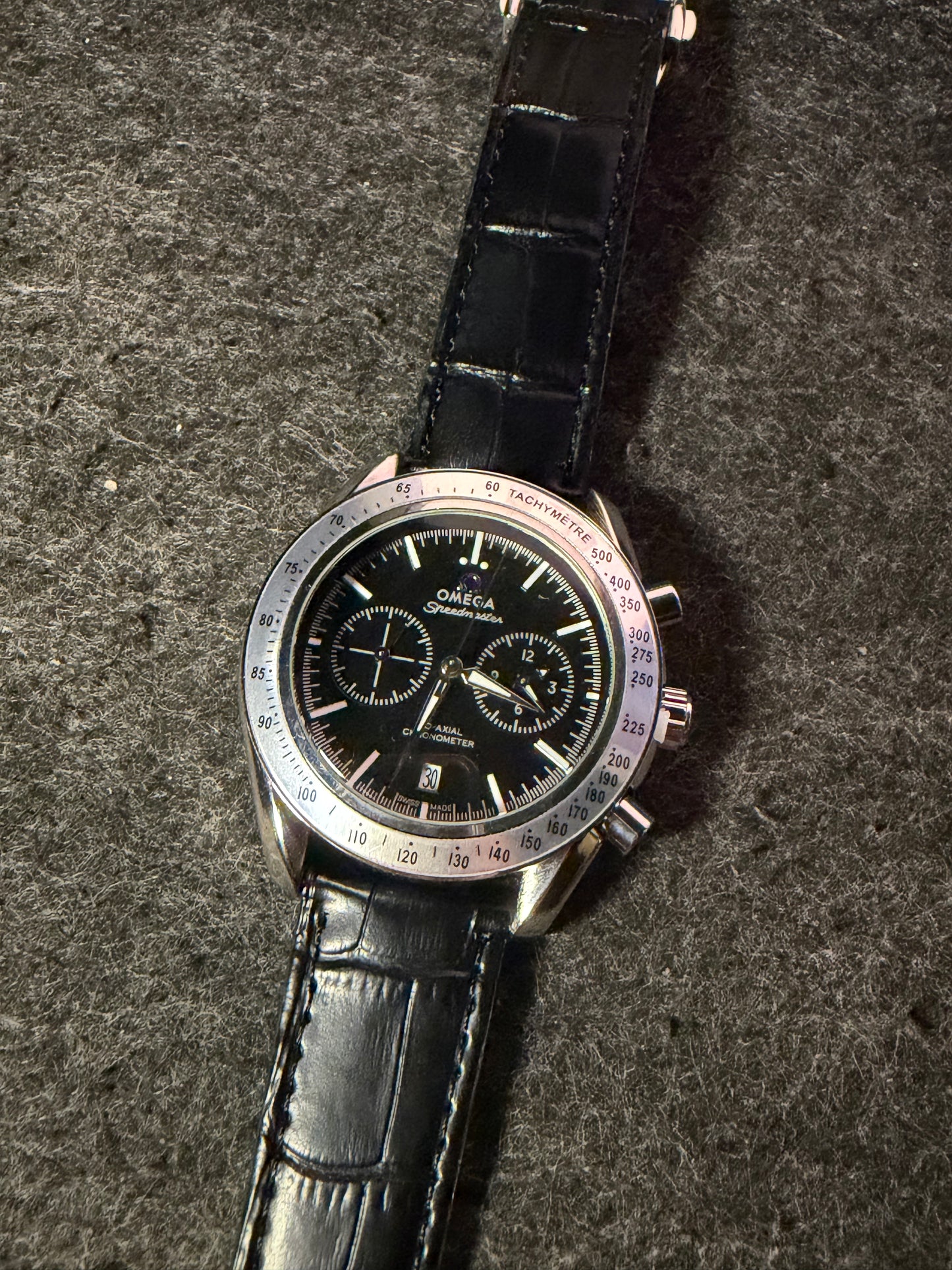 Omega Speedmaster Leather Belt AA Grade - Black