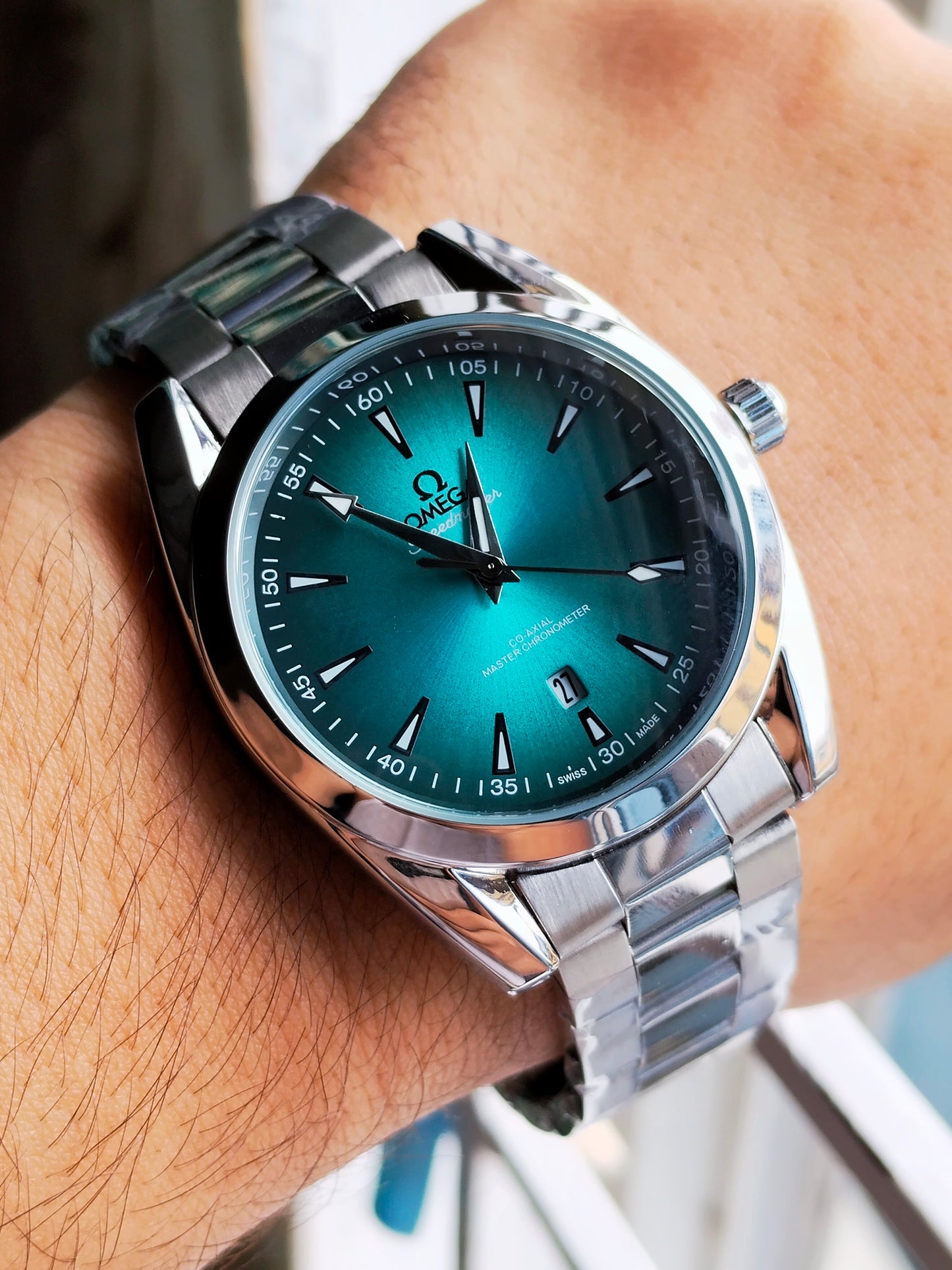 Omega Speedmaster Aqua Terra Green Dial Stainless Steel – AA Grade