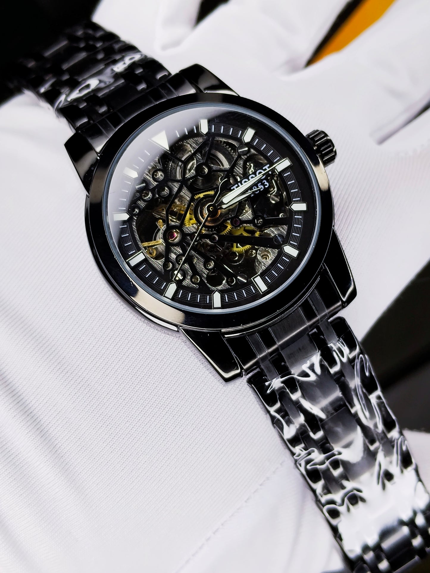 Tissot Automatic Movement Stainless Steel (Skeleton Dial) - All Black