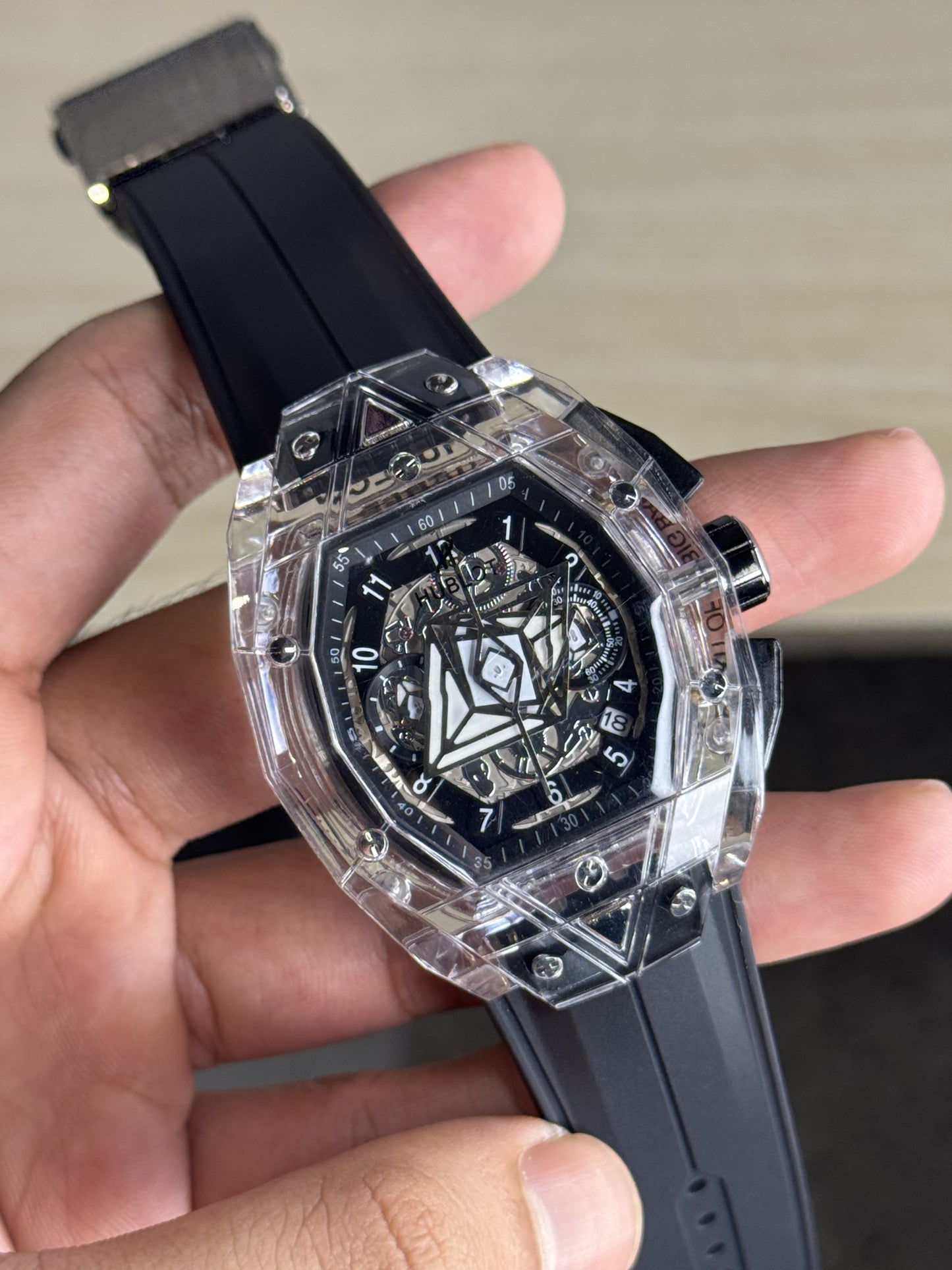 Hublot Sang Bleu Sapphire Transparent Black Edition