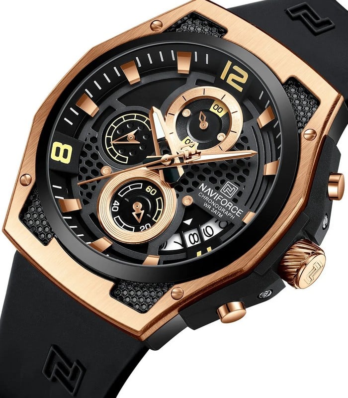Naviforce 8051 - Rose Gold Dial Chronograph