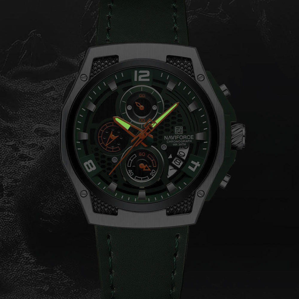 Naviforce 8051 - Green Dial Chronograph