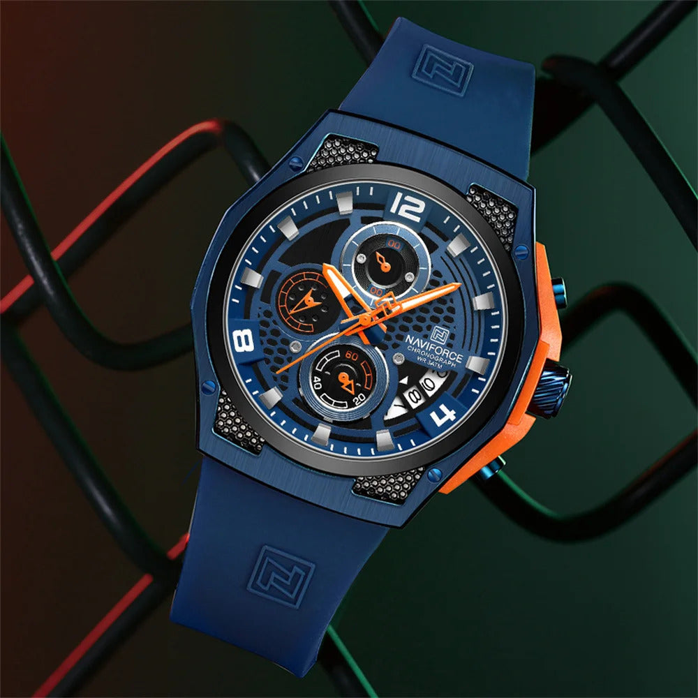 Naviforce 8051 - Blue Dial Chronograph