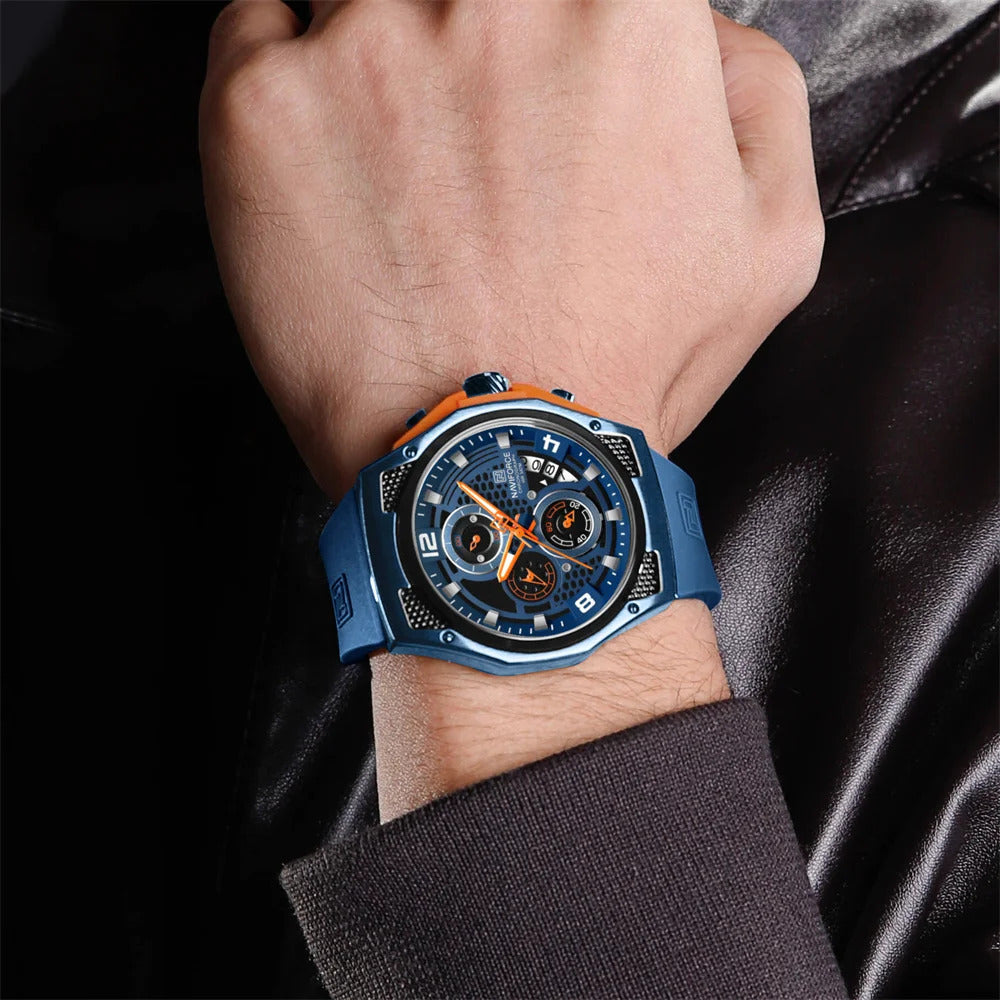 Naviforce 8051 - Blue Dial Chronograph
