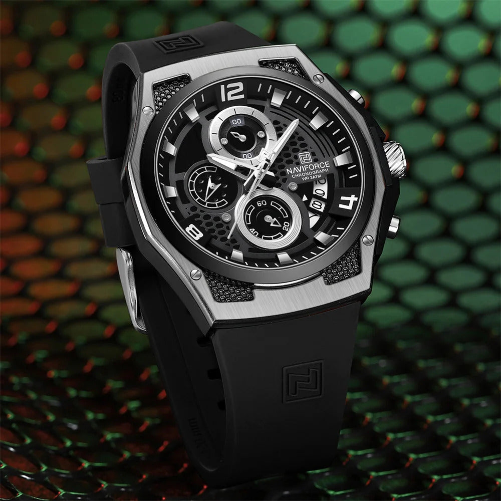 Naviforce 8051 - Black Dial Chronograph