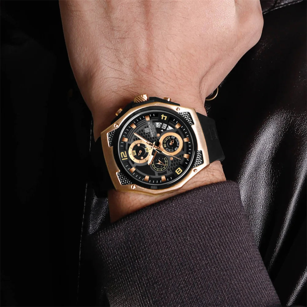 Naviforce 8051 - Rose Gold Dial Chronograph