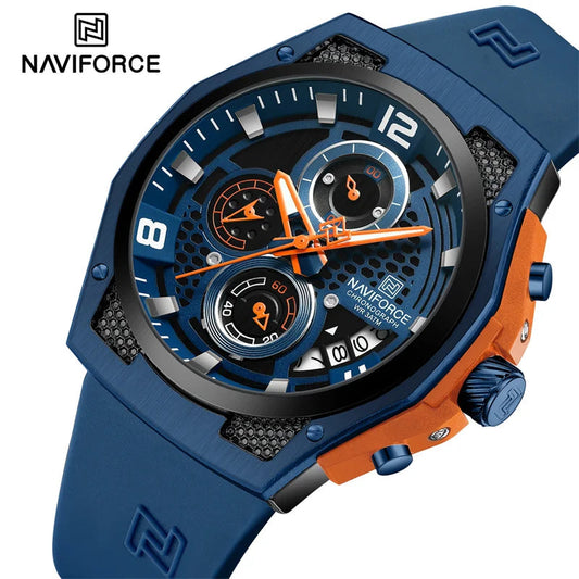 Naviforce 8051 - Blue Dial Chronograph