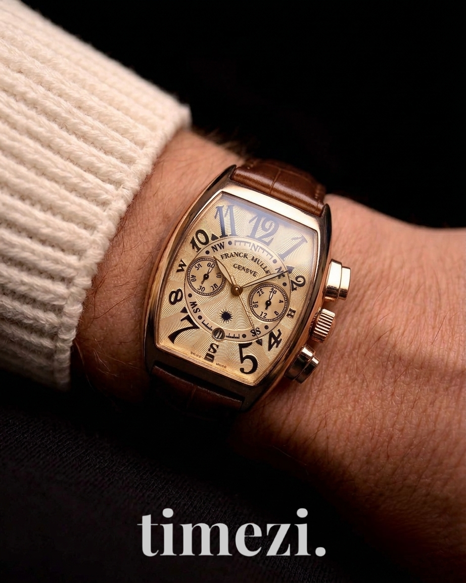 FRANCK MULLER Quartz Watch | FRM Watch 44 A - Brown Leather Belt