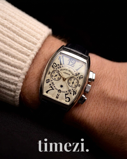 FRANCK MULLER Quartz Watch | FRM Watch 44 A - Black Leather Belt