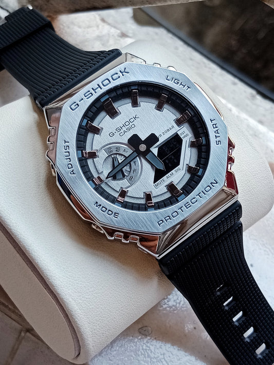 Casio G-Shock Metal Semi AAA Grade - Light Ash Dial Black Strap