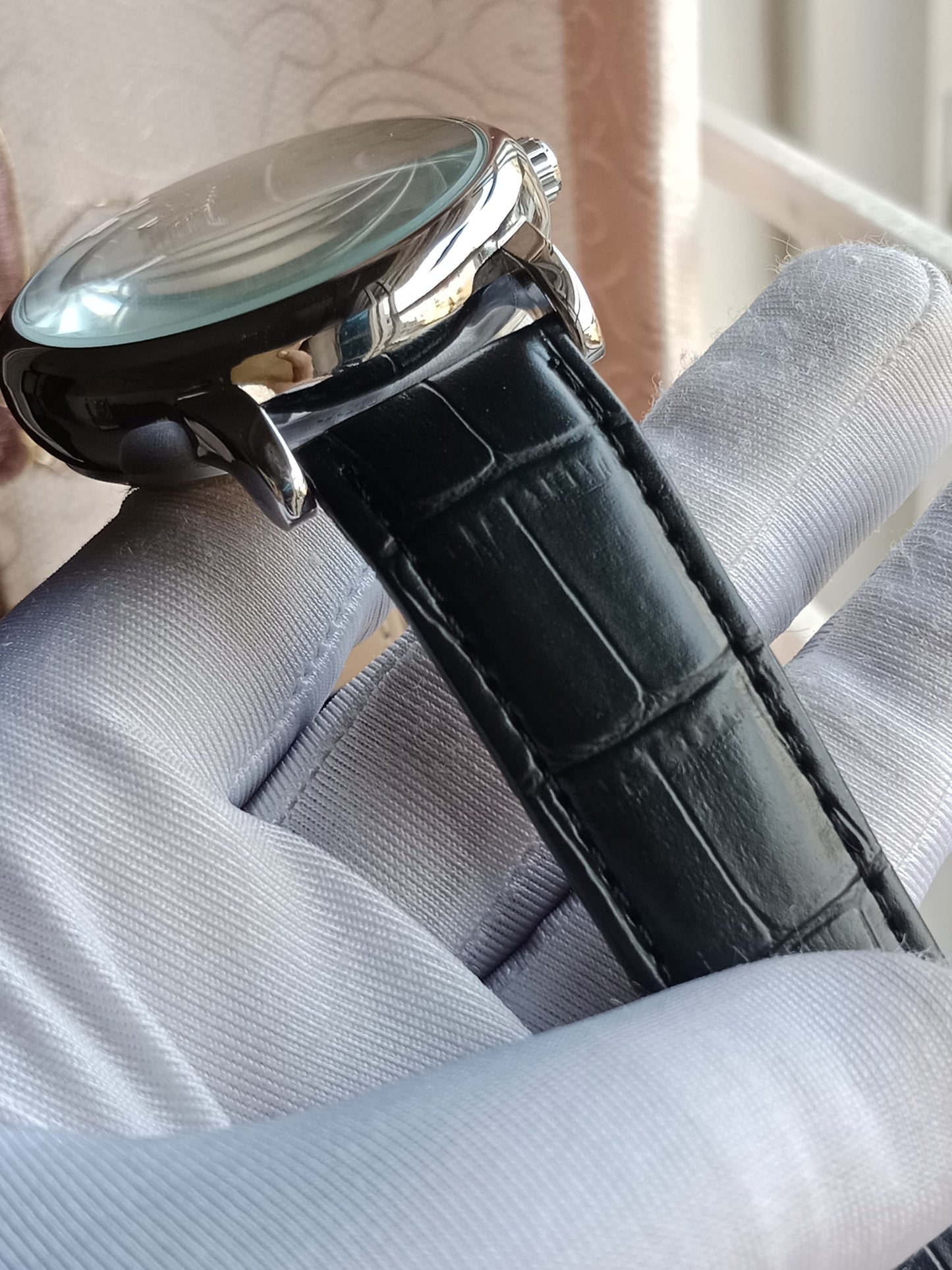 Emporio Armani AA Grade Automatic Movement - Black Belt PU Leather