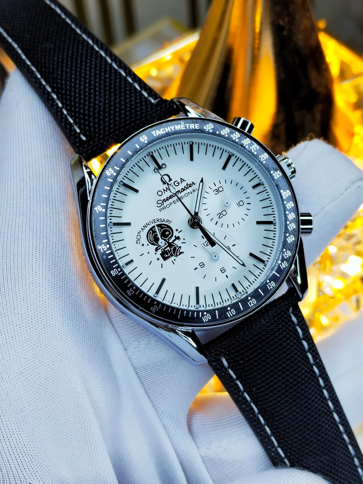 Omega Speedmaster Snoopy 50th Anniversary – AA Grade Black Strap