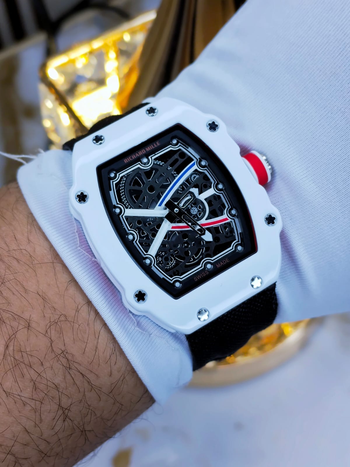 Richard Mille AA Grade Black Dial Black Strap
