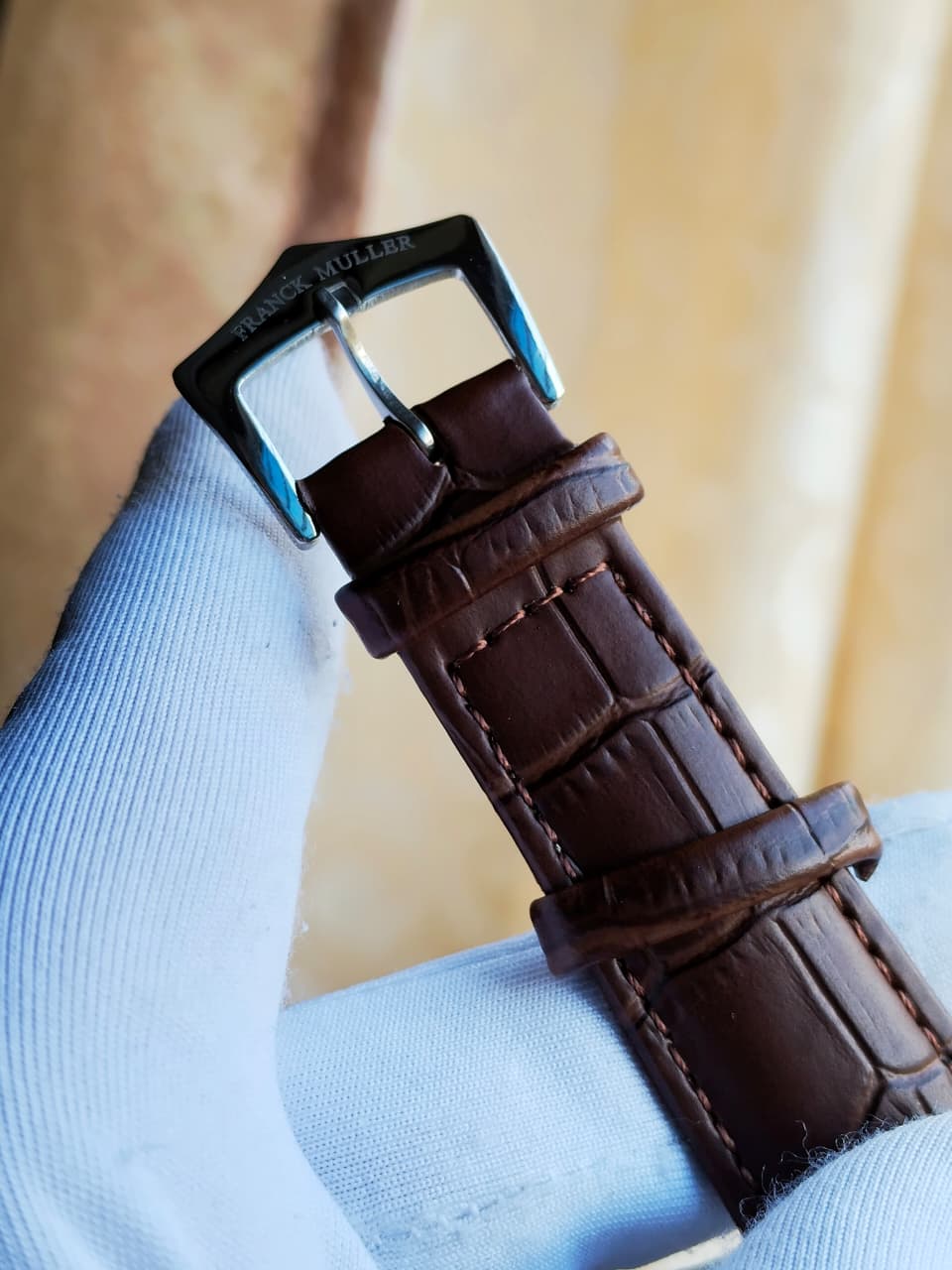 FRANCK MULLER Automatic Mechanical Watch | FRM Watch 44 A - Brown Leather Belt