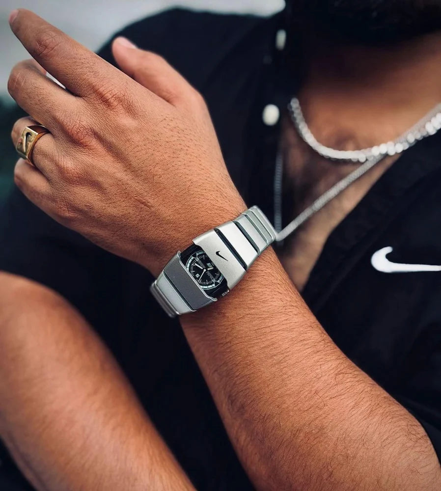 Nike Retro Sleek Aesthetic Watch – Futuristic Bracelet Design | Limited Edition