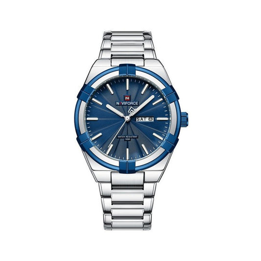 Naviforce 9218 - Silver Blue Dial Stainless Steel