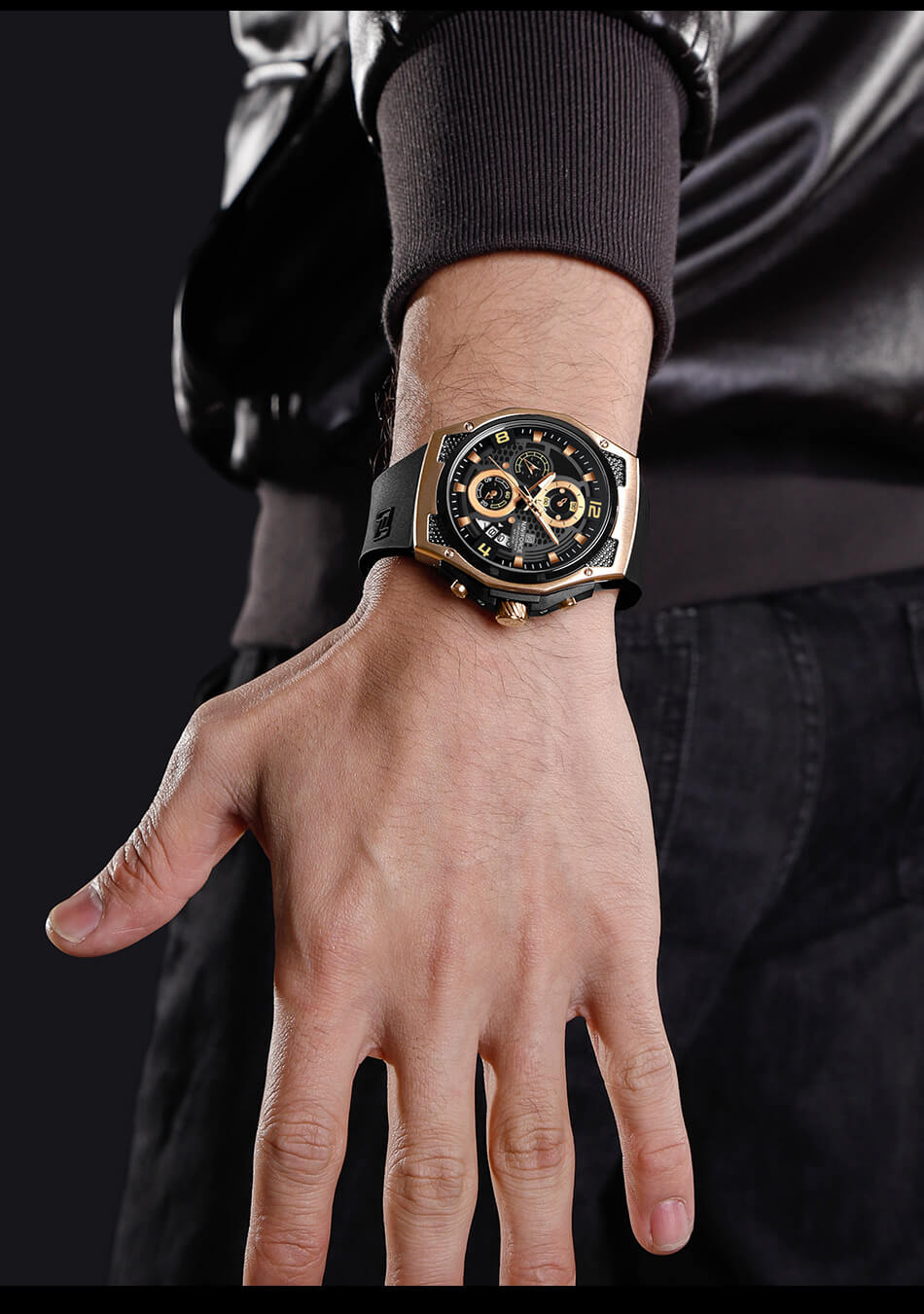 Naviforce 8051 - Rose Gold Dial Chronograph